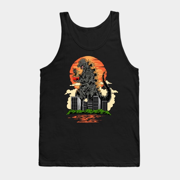 Ramen Zilla kaiju funny parody Tank Top by daizzy